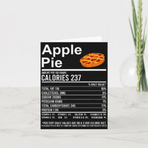 Funny Thanksgiving Food Apparel, E Nutrition Facts Card