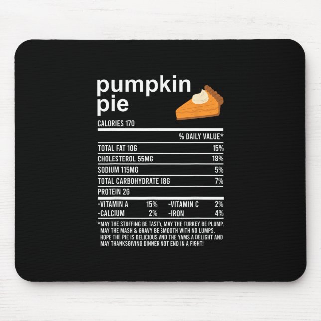 Funny Thanksgiving Food Apparel  Mouse Pad (Front)