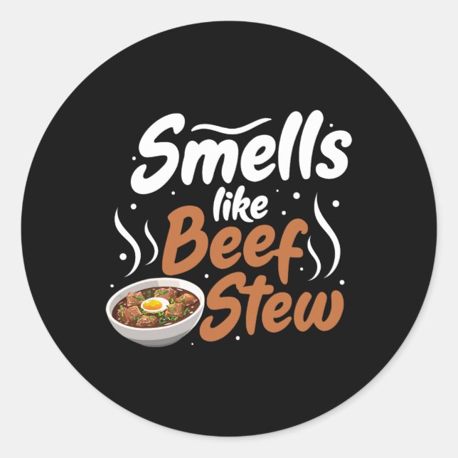 Funny Thanksgiving Food Fans Meme Beef Stew  Classic Round Sticker (Front)