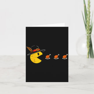 Funny thanksgiving gaming eating turkey leg gamer card