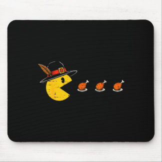 Funny thanksgiving gaming eating turkey leg gamer mouse pad