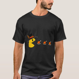 Funny thanksgiving gaming eating turkey leg gamer T-Shirt