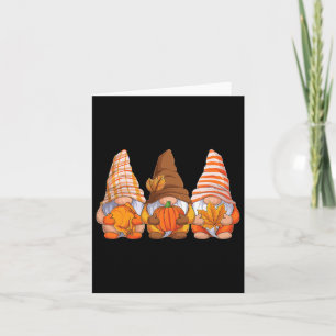 Funny Thanksgiving Gnomes Fall Season Gnomies Autu Card