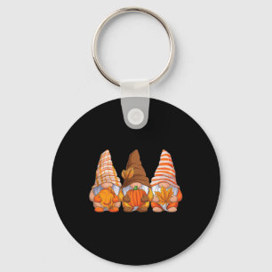 Funny Thanksgiving Gnomes Fall Season Gnomies Autu Key Ring