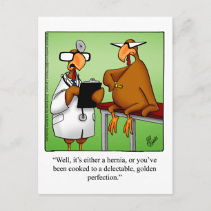 Funny Thanksgiving  "Golden Perfection" Postcard