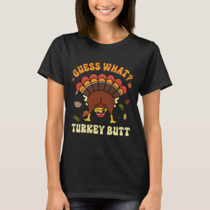 Funny Thanksgiving Guess What Turkey Butt Couples T-Shirt