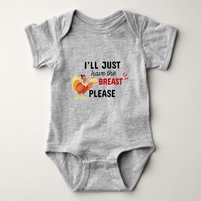 Funny Thanksgiving Holiday Baby Bodysuit Humour  (Front)