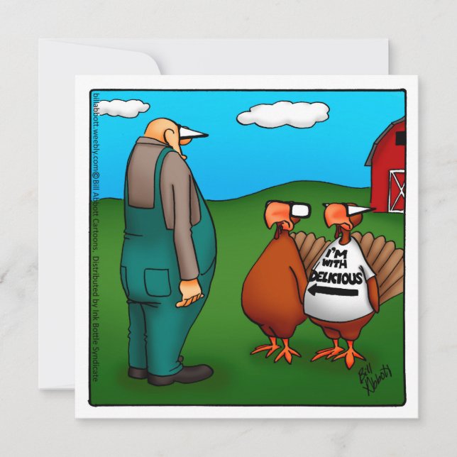 Funny Thanksgiving Humour Dinner Invitations (Front)