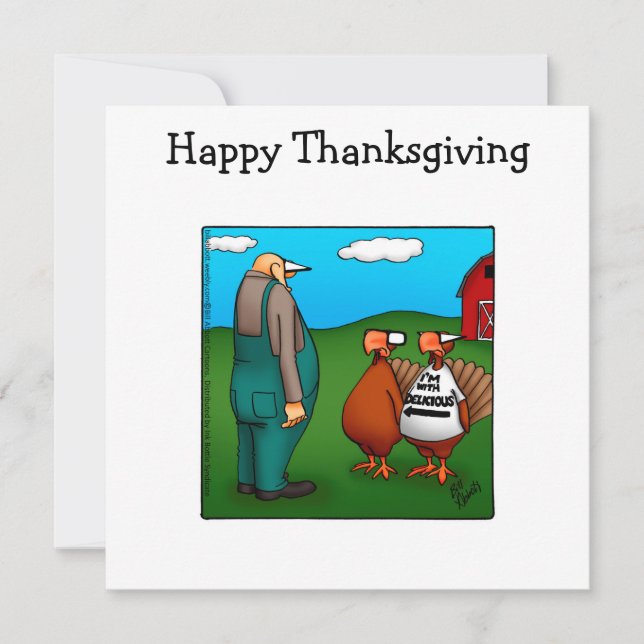 Funny Thanksgiving Humour Dinner Invitations (Front)