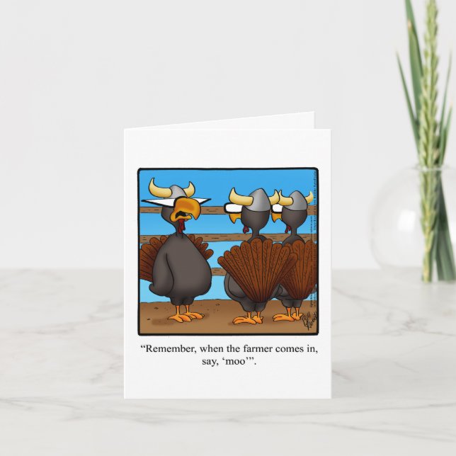 Funny Thanksgiving Humour Greeting Card (Front)