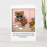 Funny Thanksgiving Humour Greeting Card