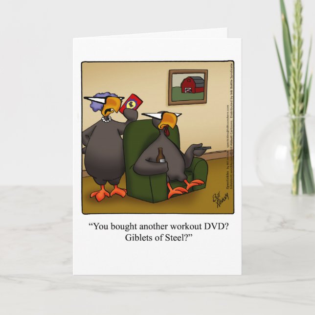 Funny Thanksgiving Humour Greeting card (Front)