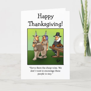 Funny Thanksgiving Humour Greeting Card