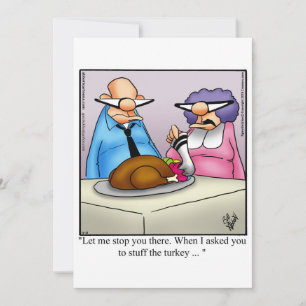Funny Thanksgiving Humour Holiday Card