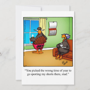Funny Thanksgiving Humour Holiday Card