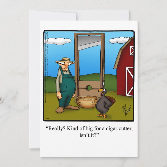 Funny Thanksgiving Humour Holiday Card (Front)