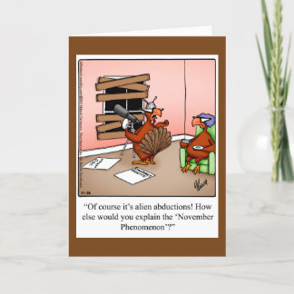 Funny Thanksgiving Humour Holiday Greeting Card