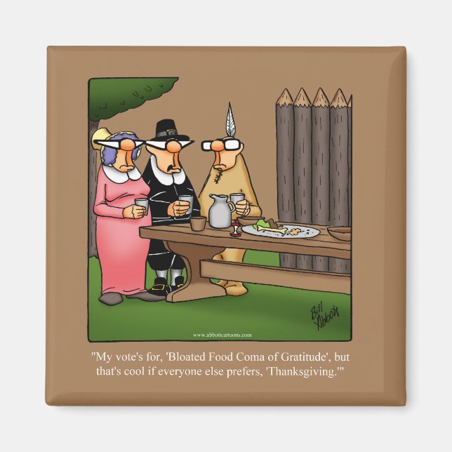 Funny Thanksgiving Humour Magnet Favour (Front)
