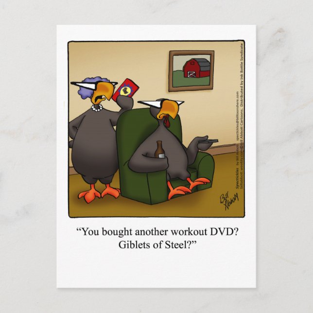 Funny Thanksgiving Humour Postcard (Front)