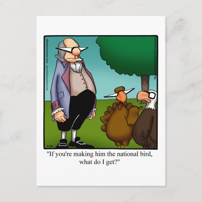Funny Thanksgiving Humour Postcard “Spectickles” (Front)