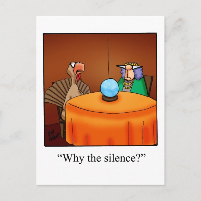 Funny Thanksgiving Humour  Postcards (Front)