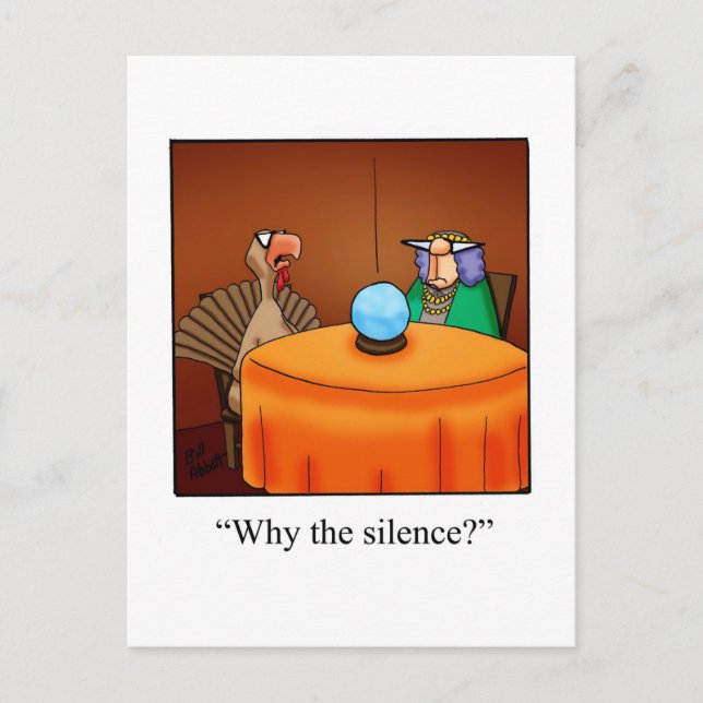 Funny Thanksgiving Humour  Postcards (Front)