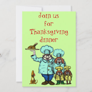 Funny Thanksgiving invitation card