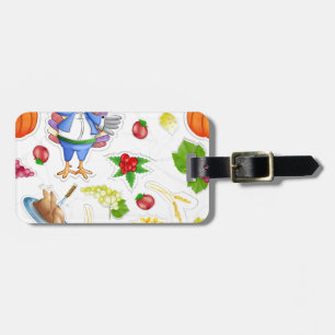 funny thanksgiving luggage tag