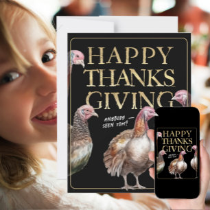 Funny Thanksgiving Missing Turkey Card