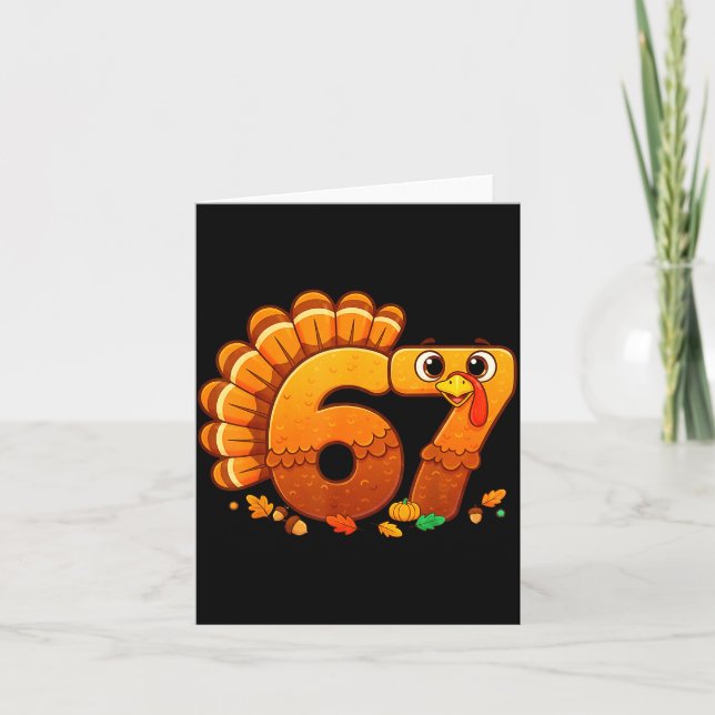 Funny Thanksgiving Outfit Kids Toddler Boys Men 67 Card (Front)