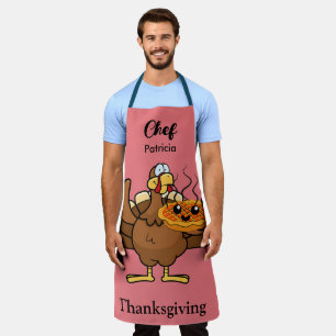 Funny Thanksgiving Personalized Name gift idea  Apron