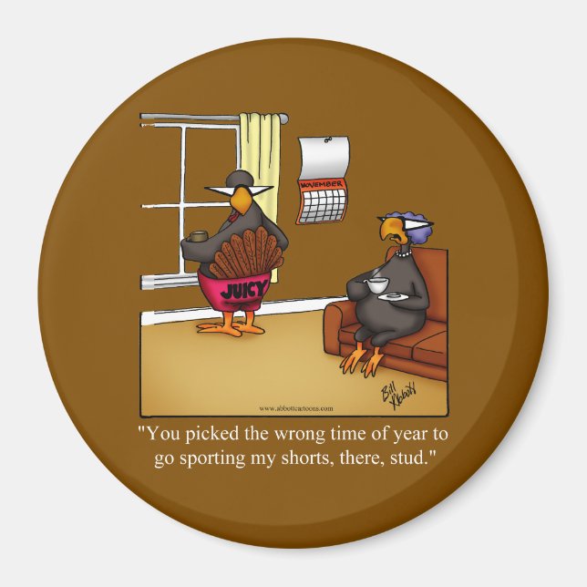 Funny Thanksgiving Refrigerator Magnet (Front)
