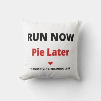 Funny Thanksgiving Running Gift Throw Pillow