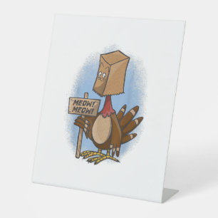 Funny Thanksgiving Shirts Turkey Shirt Fake Cat Me Pedestal Sign