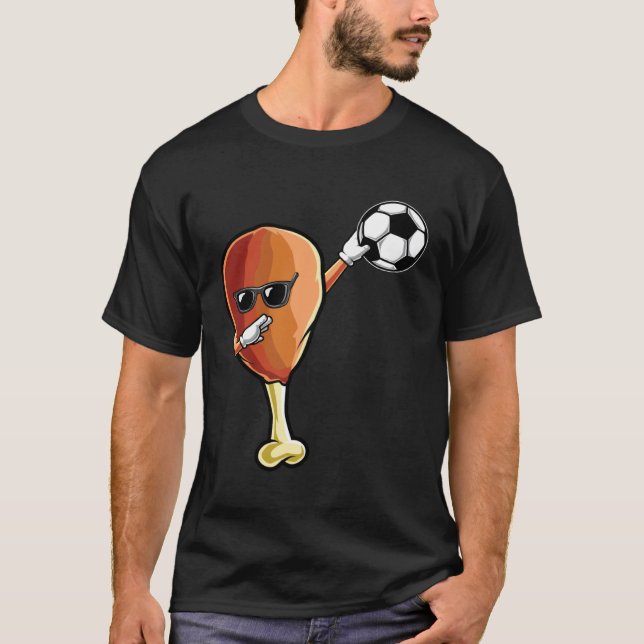 Funny Thanksgiving Soccer Team Player Coach Turkey T-Shirt (Front)