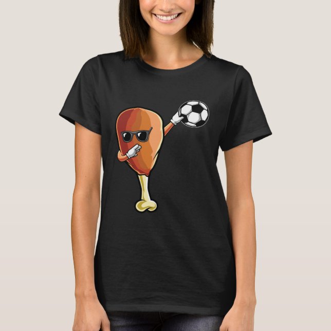 Funny Thanksgiving Soccer Team Player Coach Turkey T-Shirt (Front)