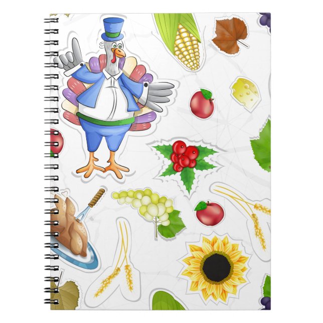 funny thanksgiving spiral notebook (Front)