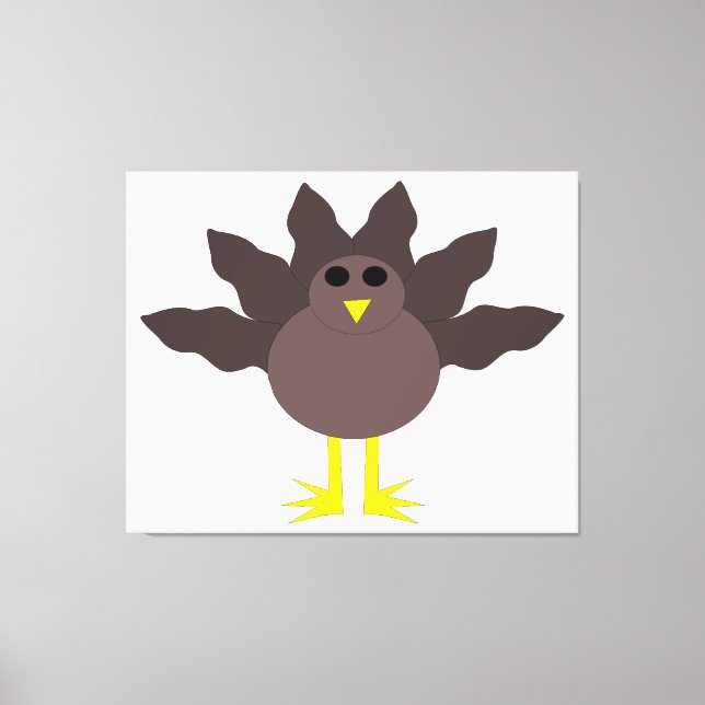 Funny Thanksgiving Turkey Canvas Print (Front)