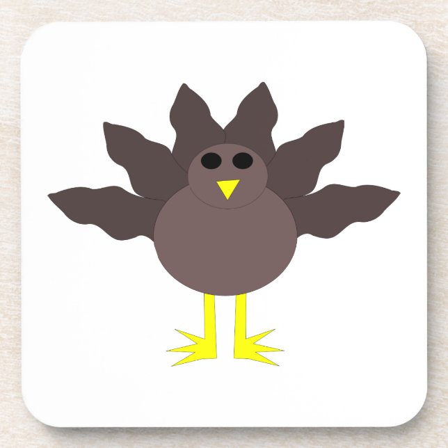 Funny Thanksgiving Turkey Coaster (Front)