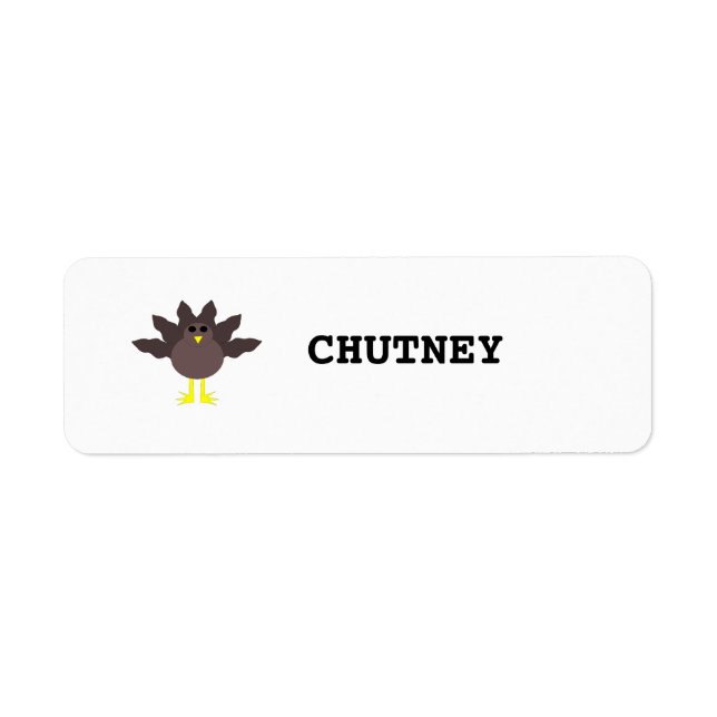 Funny Thanksgiving Turkey Custom Food Labels (Front)