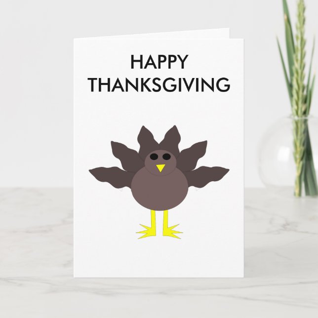 Funny Thanksgiving Turkey Customisable Card (Front)
