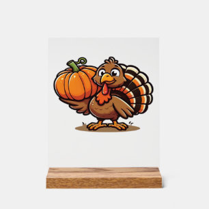 Funny Thanksgiving Turkey Design  Family Holiday M Acrylic Sign