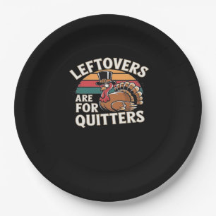 Funny Thanksgiving Turkey Design - “Leftovers Are Paper Plate