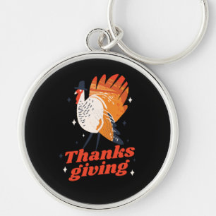 Funny Thanksgiving Turkey Dinner Key Ring