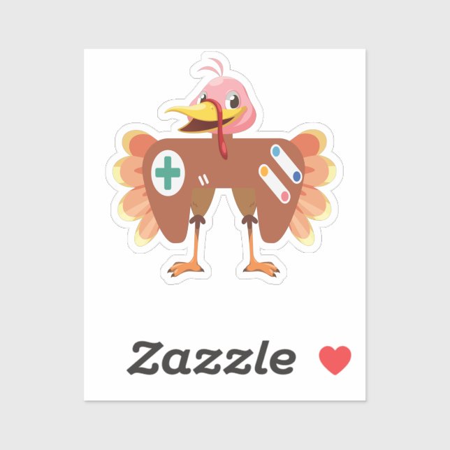 Funny Thanksgiving Turkey Gaming Controller Costum (Sheet)