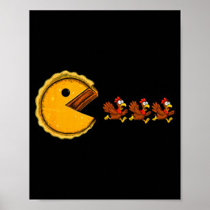 Funny Thanksgiving Turkey Gift For Men Women Kids  Poster