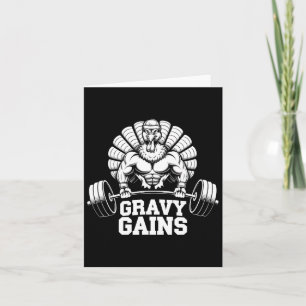 Funny Thanksgiving Turkey Gravy Gains Motivation G Card