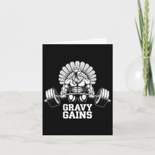 Funny Thanksgiving Turkey Gravy Gains Motivation G Card