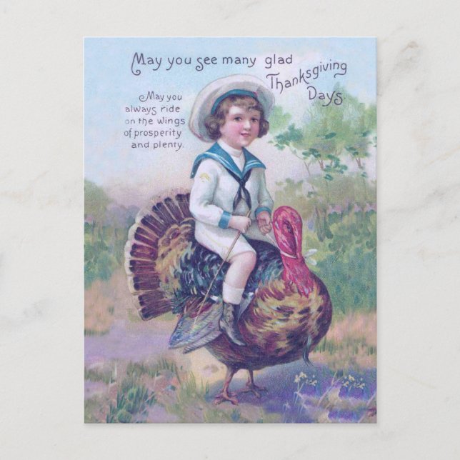 Funny Thanksgiving Turkey Holiday Postcard (Front)