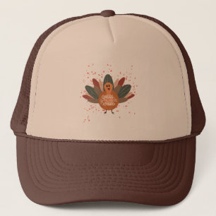 Funny Thanksgiving Turkey in Fall Trucker Hat